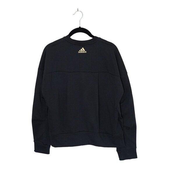 NWT Adidas glam sweat Women's Black Side Button Sweatshirt Size S - Picture 7 of 14